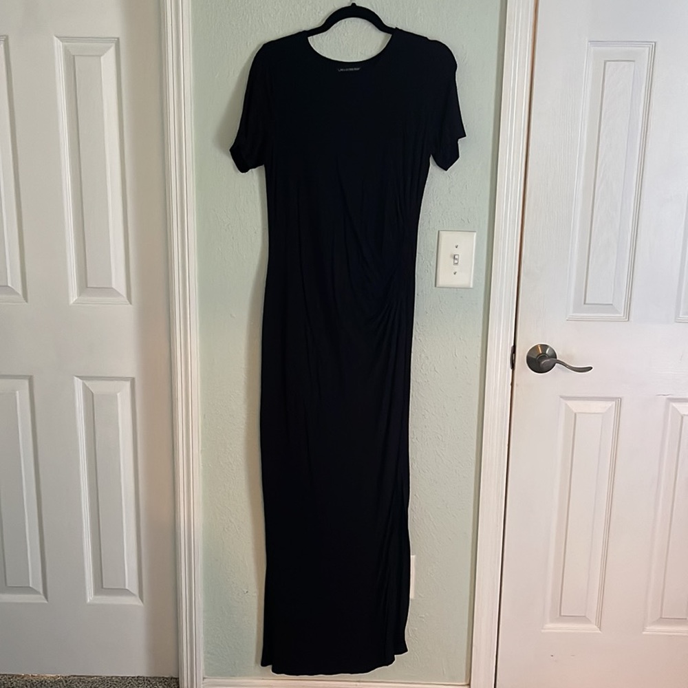 Luxe Side Ruched Maxi Maternity Dress